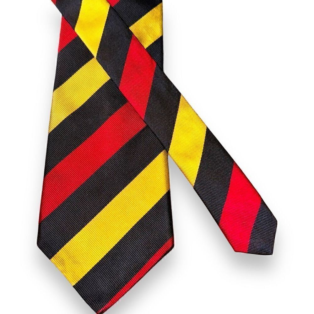 Keys & Lockwood Rep Stripe Navy & Red Made in USA Neck Tie